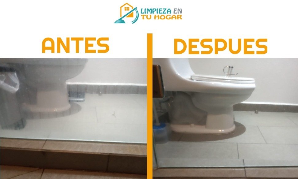Antes y despues limpieza vidrio