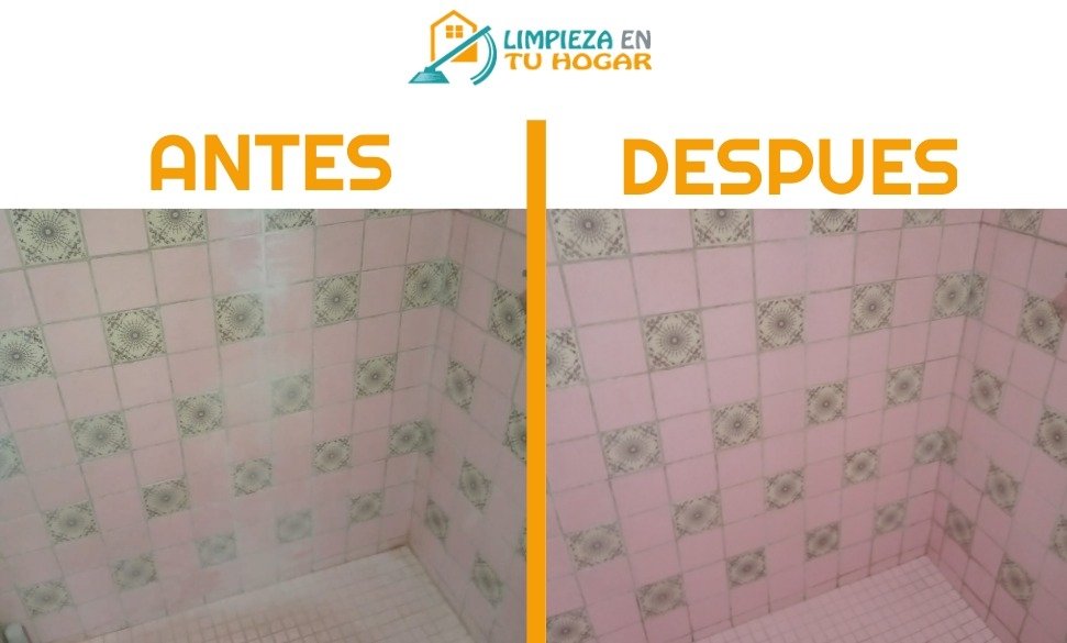 Antes y despues banera Limpieza profunda regadera
