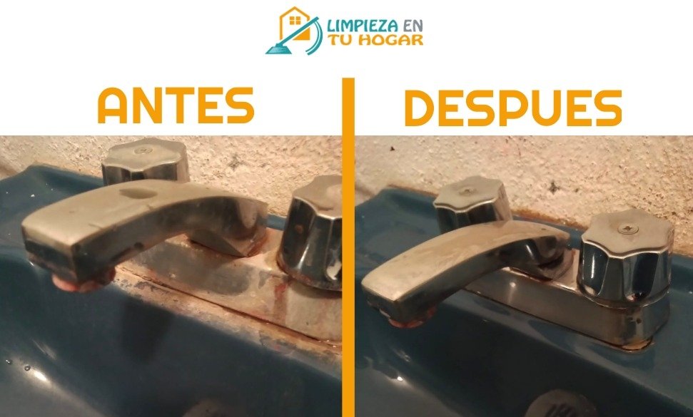 Antes y despues llaves de agua Sarro llaves del agua