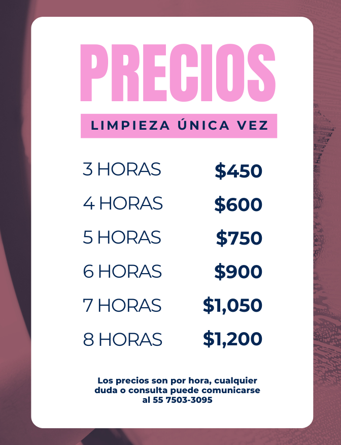 Precios servicios de limpieza única vez cdmx Servicios de limpieza en CDMX